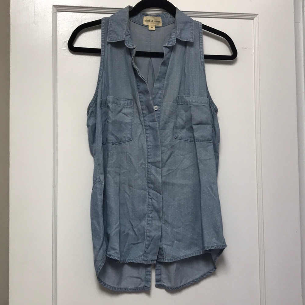 Anthropologie Chambray Tank